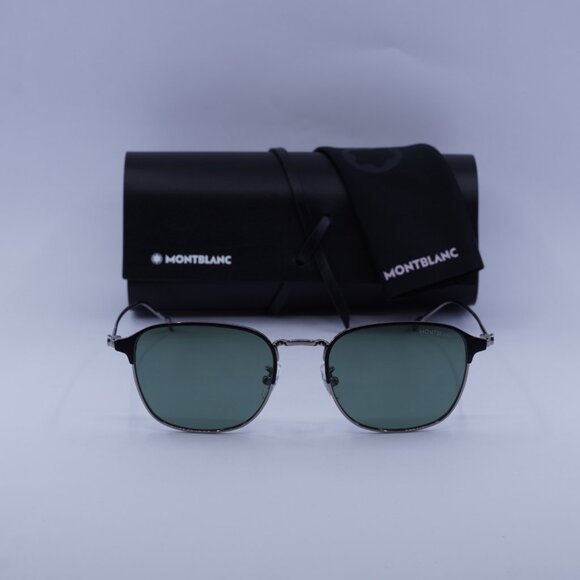 Montblanc MB0189S 005 Square Sunglasses - Grey/Green - Picture 6 of 11
